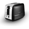 Tower T20080BLK Ash 2 Slice Toaster - Black