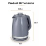 Tower T10077GRY Saturn 1.7L Kettle - Grey