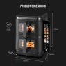 Swan SD10522BLK 11L Twin Stack Air Fryer - Black