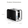 Swan ST19031BLK Solace 2 Slice Toaster - Black
