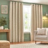 Wylder Nature Grantley Jacquard Eyelet Curtains - Natural