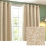 Wylder Nature Grantley Jacquard Eyelet Curtains - Natural