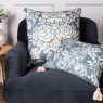 Paoletti Melrose Floral Cushion 50cm - Blue