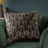 Furn Wisteria Velvet Feather Filled Cushion 50cm - Charcoal