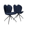 Akante New York Swivel Dining Chair - Navy Blue