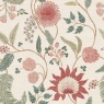 Esselle Home Fable Trail Wallpaper - Linen/Raspberry/Green