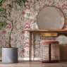Esselle Home Fable Trail Wallpaper - Linen/Raspberry/Green