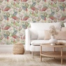 Esselle Home Waterlily Lake Linen Wallpaper - Multicoloured