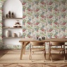 Esselle Home Waterlily Lake Linen Wallpaper - Multicoloured