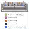Maddie Extra Large Pillow Back Fabric Sofa