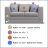 Maddie Small Pillow Back Fabric Sofa