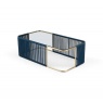 Witten Coffee Table - Brushed Champagne and Blue Rope