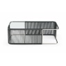 Witten Coffee Table - Polished Stainless Steel and Grey Rope