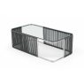 Witten Coffee Table - Polished Stainless Steel and Grey Rope