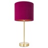 BHS BHS Velvet Table Lamp - Raspberry Red