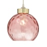 BHS BHS Deana Dimpled Glass Ball Easyfit Shade - Rose
