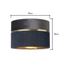 BHS BHS Violet Mixed Fabric Shade 30cm - Grey