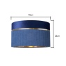 BHS BHS Violet Mixed Fabric Shade 40cm - Blue