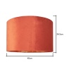 BHS BHS Velvet Easyfit Light Shade 40cm - Orange