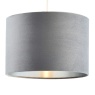 BHS BHS Velvet Easyfit Light Shade 30cm - Grey/Nickel