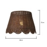 BHS BHS Kuta Scallop Rattan Easyfit Light Shade 30cm - Brown