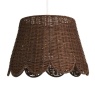 BHS BHS Kuta Scallop Rattan Easyfit Light Shade 30cm - Brown