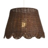 BHS BHS Kuta Scallop Rattan Easyfit Light Shade 30cm - Brown
