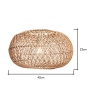 BHS BHS Kyle Oval Rattan Easyfit Light Shade 42cm - Natural