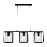 BHS BHS Hardy Cage 3 Light Diner - Matte Black