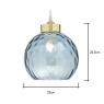 BHS BHS Deana Dimpled Glass Ball Easyfit Shade - Blue