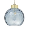 BHS BHS Deana Dimpled Glass Ball Easyfit Shade - Blue