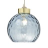 BHS BHS Deana Dimpled Glass Ball Easyfit Shade - Blue