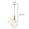BHS BHS Seline Champagne 1 Light Pendant - Brass