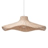 BHS BHS Percy Wavy Rattan Easyfit Light Shade 50cm - Natural