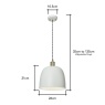 BHS BHS Dale Galley Pendant Light - Ivory