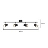BHS BHS Frida Ceiling Spotlight Bar - Black