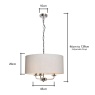 BHS BHS Henry 3 Light Pendant - Nickel