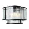 BHS BHS Jasmine Ribbed Glass Flush Ceiling Light - Black