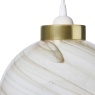 BHS BHS Lewis Glass Easyfit Light Shade 23cm - Marble