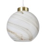 BHS BHS Lewis Glass Easyfit Light Shade 23cm - Marble