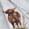 Catherine Lansfield Catherine Lansfield Angus Highland Cow Fleece Throw 130x170cm - Natural