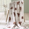 Catherine Lansfield Angus Highland Cow Fleece Throw 130x170cm - Natural