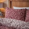 Catherine Lansfield Catherine Lansfield Brushed Grace Floral Leaf Duvet Set - Red