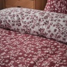 Catherine Lansfield Catherine Lansfield Brushed Grace Floral Leaf Duvet Set - Red