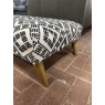 Buoyant Upholstery Molly Accent Footstool - Odelle Mono Deluxe Fabric & Oak Feet
