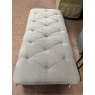 Alexander & James Alexander & James Luisa Footstool - Naturalis Taupe Fabric, Dark Feet & Antique Studs