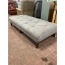 Alexander & James Alexander & James Luisa Footstool - Naturalis Taupe Fabric, Dark Feet & Antique Studs