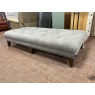 Alexander & James Alexander & James Luisa Footstool - Naturalis Taupe Fabric, Dark Feet & Antique Studs