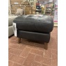 Alexander & James Alexander & James Saddler Footstool - Tote Night Leather & Dark Wood Legs