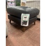 Alexander & James Alexander & James Saddler Footstool - Tote Night Leather & Dark Wood Legs